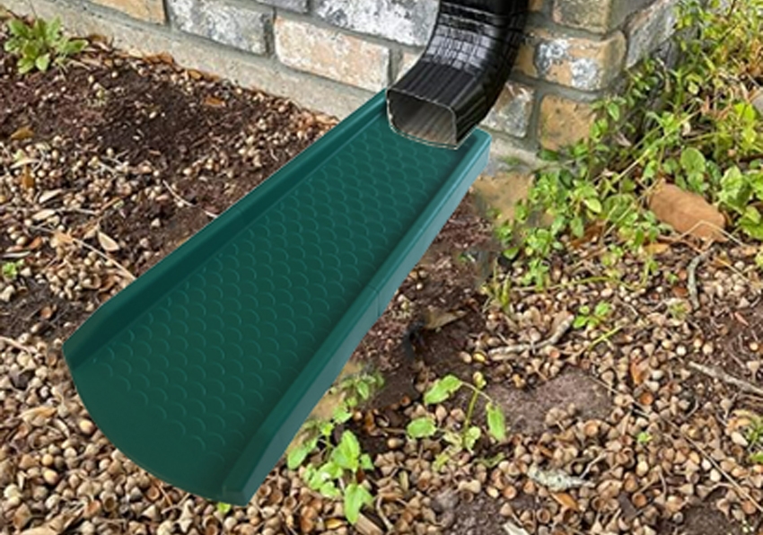 UHNL  2 in 1 Plastic Vinyl Splash Block for Your Home Protect Building Foundation