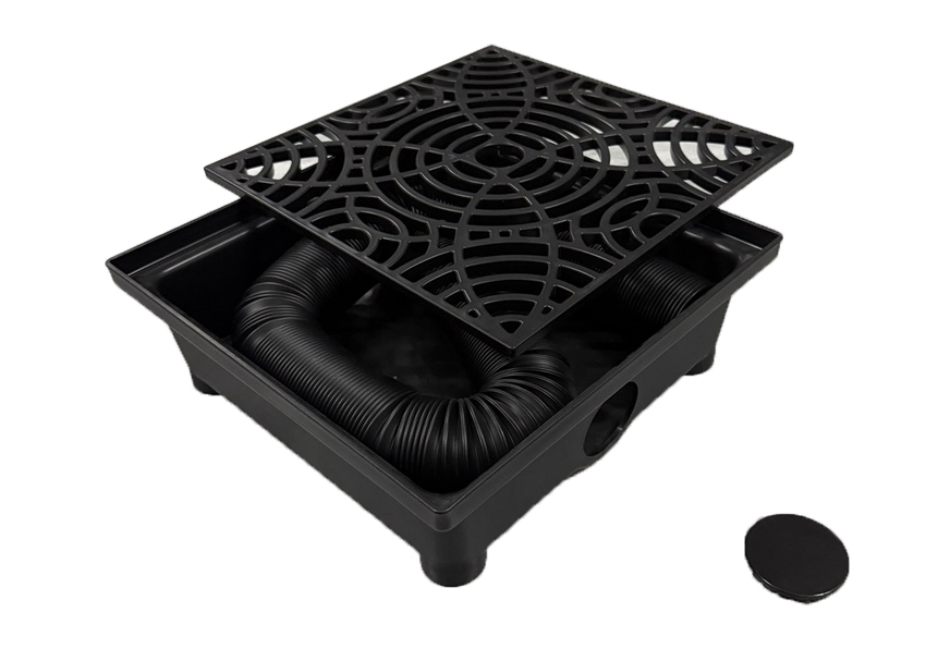 PP Plastic Catch Basin for Downspout – No Installation, Foundation Protection & Sediment Trap