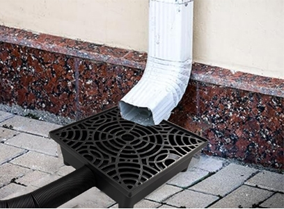 PP Plastic Catch Basin for Downspout – No Installation, Foundation Protection & Sediment Trap