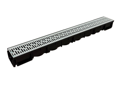 Factory Direct Plastic Drainage Channel with Galvanized Grate for Wholesale and Custom Projects